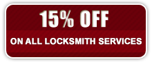 15% off on all locksmith services